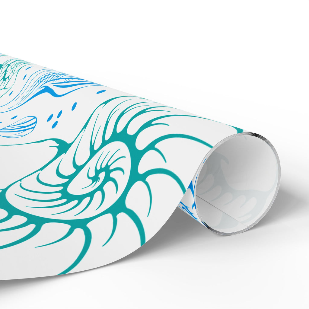 Seashells by the seashore Wrapping Paper | Ocean Shells Gift Wrap Roll