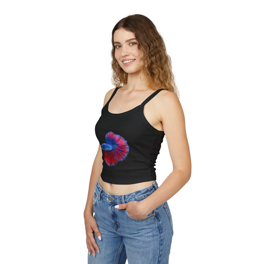 Betta Fish Tank Top — Colorful Siamese Fighting Fish Crop Tank for Women