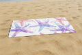 Starfish Watercolor Beach Towel — Seashell Coastal Towel
