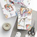 Seashells & Starfish Wrapping Paper - Coastal Beach Gift Wrap Roll