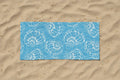 Sea Blue Seashell Beach Towel — Nautical Shell Beach & Pool Towel