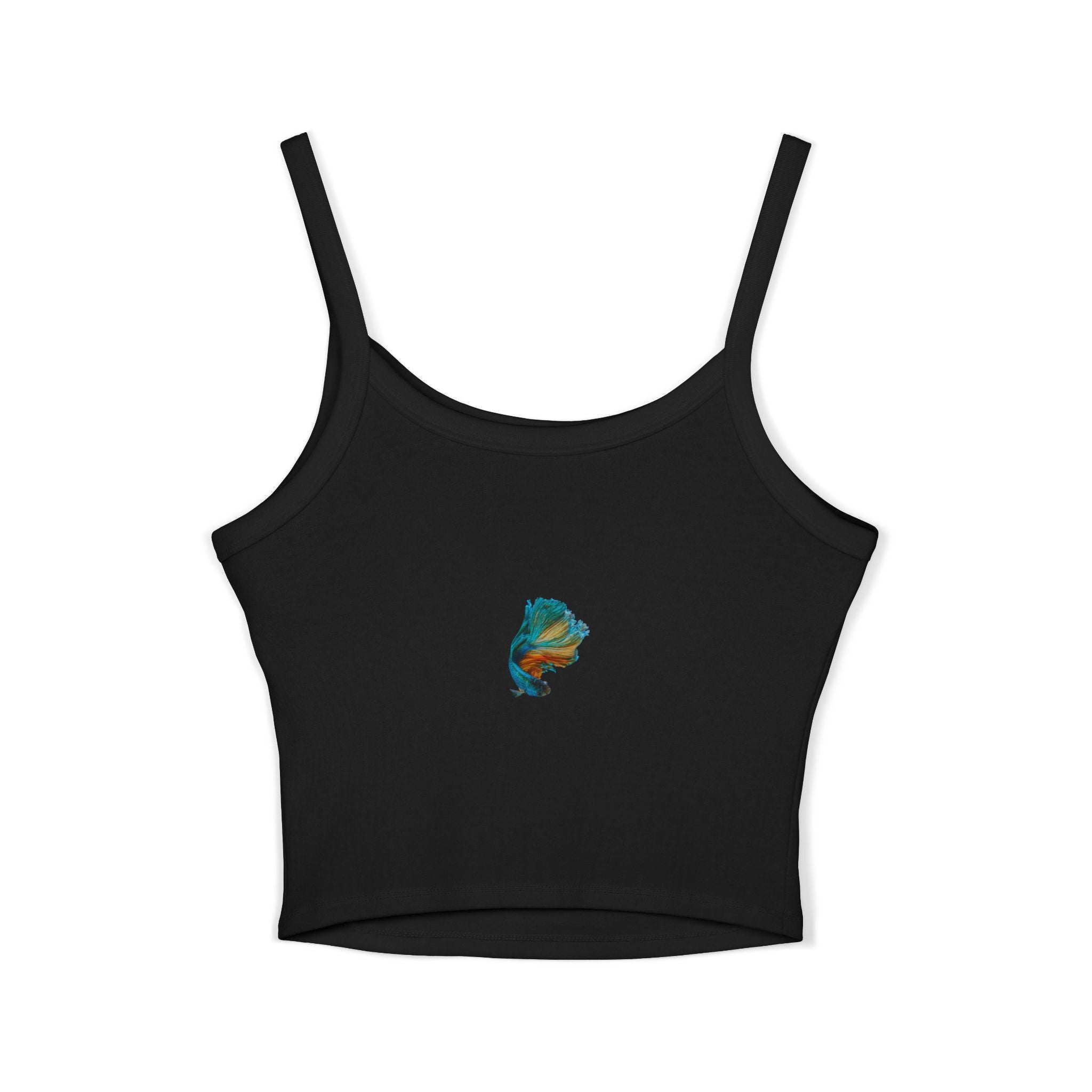 Betta Fish Art Crop Tank Top — Vibrant Tropical Aquarium Design