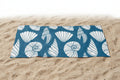 Blue Nautical Shell Beach Towel – Blue Seashell Pattern