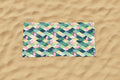 Flamingo Plaid Beach Towel — Tropical Pink Flamingo Pattern