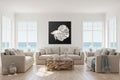 Framed Matte Canvas - White Betta Fish Wall Art