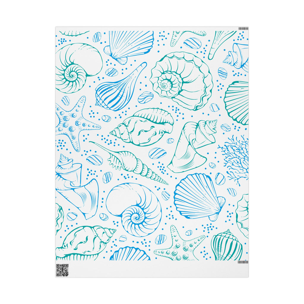 Seashells by the seashore Wrapping Paper | Ocean Shells Gift Wrap Roll