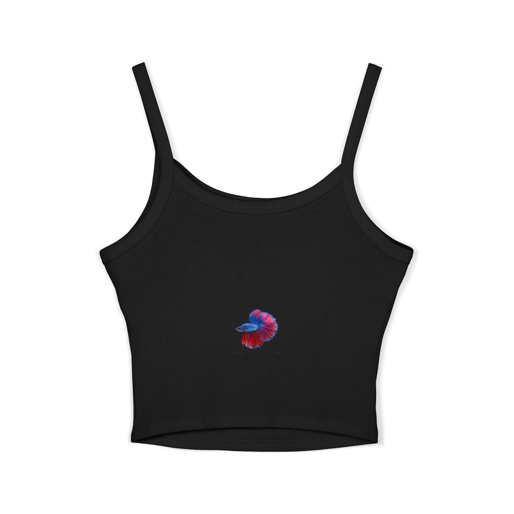 Betta Fish Tank Top — Colorful Siamese Fighting Fish Crop Tank for Women