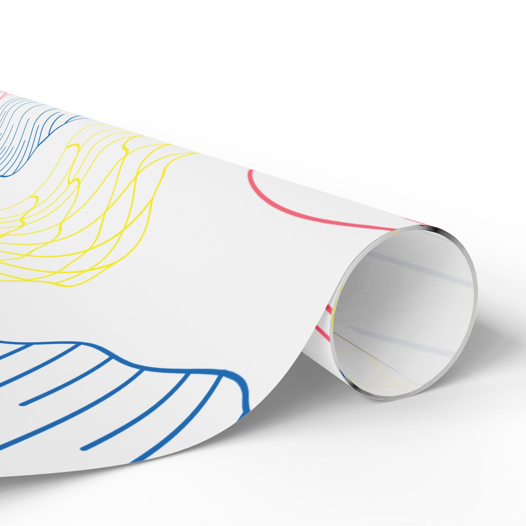 Colorful Seashell Pattern Wrapping Paper – Coastal Gift Wrap Roll