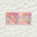 Calm Mermaid Scale Beach Towel — Watercolor Circle Pattern